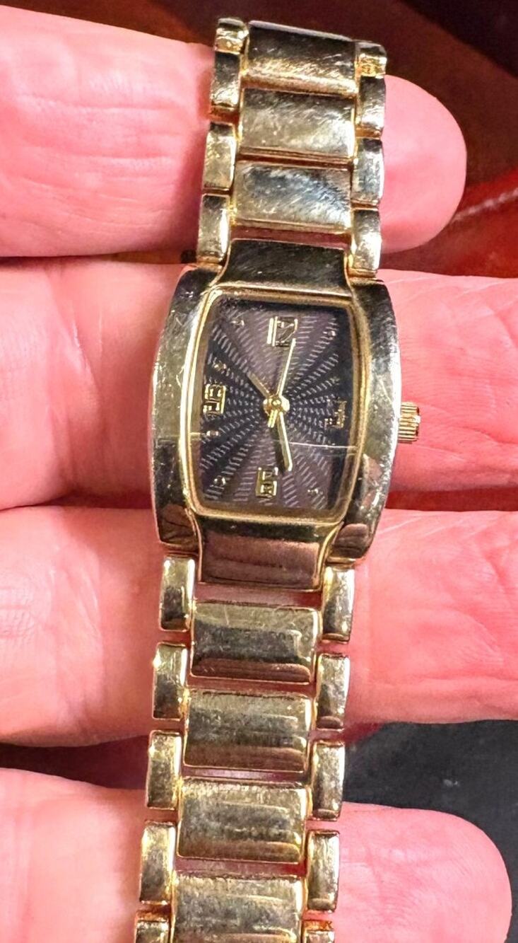 Women's 20mm Gold Tone Merona Watch, Dark Face